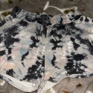 Hollister High Waist Black and Blue Shorts